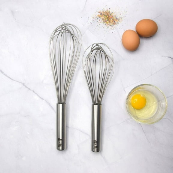 Tovolo Stainless Steel 9" and 11" Whisk Whip Kitchen Utensil Bundle - Set of 2
