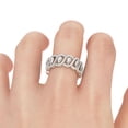 thumbnail image 3 of Kalapi Jewel Round Cut Moissanite 2.2 Ct Ring for Her - 14K White Gold Plated Jewelry - Sparkling Engagement Wedding Anniversary Ring Gift for Her - Special Proposal or Beautiful Bridal Look, 3 of 4