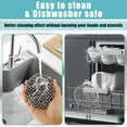 thumbnail image 3 of Chain Mail Scrubber Cast Iron Sponge Chainmail Scrubber Cleaner with Silicone Pad for Skillet Pre-Seasoned Pan Dutch Ovens, 3 of 8