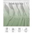 thumbnail image 5 of Sage Green Ombre Bed Skirt King Size, Modern Sage Green Abstract Art Wrap Around Bed Skirting with Adjustable Elastic Strap, Dust Ruffled Pleated Bedskirts 18 Inch Drop for Bedroom King Beds, 5 of 9