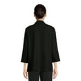 thumbnail image 6 of Time and Tru Women’s Linen-Blend Button Front Blazer with Patch Pockets, Sizes S-XXXL, 6 of 7