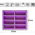 thumbnail image 2 of 2pcs 8 Cavity Large Rectangle Granola Bar Silicone Moulds Nutrition/cereal Bar Moulds Energy Bar Maker For Chocolate Truffles Bread Brownie Cornbread, 2 of 5