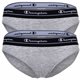 thumbnail image 1 of Champion Braguitas de bikini para mujer, pack de 2 - braguitas, logo en la cintura, color liso Gris L (Large), 1 of 3