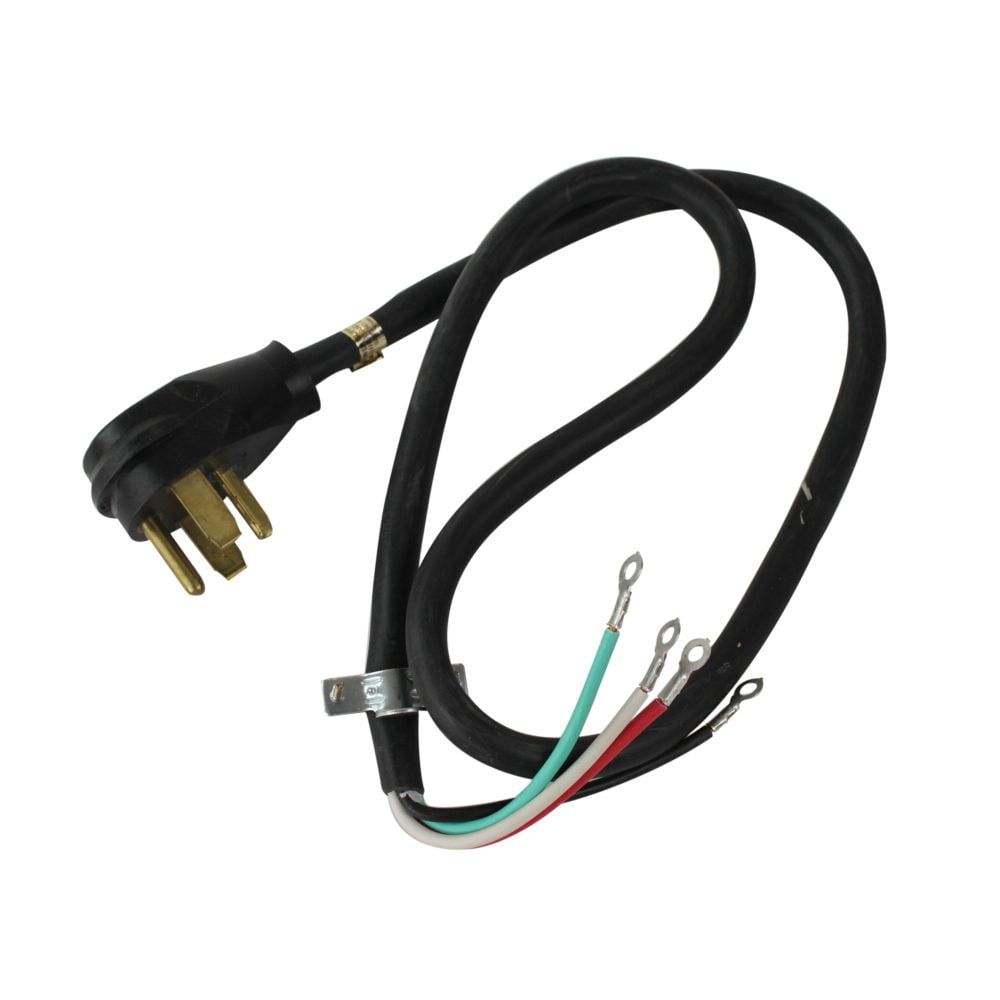 Whirlpool PT600L 6 ft. 4-Wire 30 Amp Dryer Cord Black, Green, Red, White