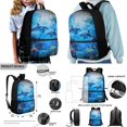thumbnail image 2 of ZUXONGSY Dolphin Coral Clownfish Print 4 Pack Kid Backpack with Lunchbox for School School Bookbag Set with Zipper Pencil Case and Water Bottle Holder Elementary Bookbags Back to School Gifts, 2 of 6