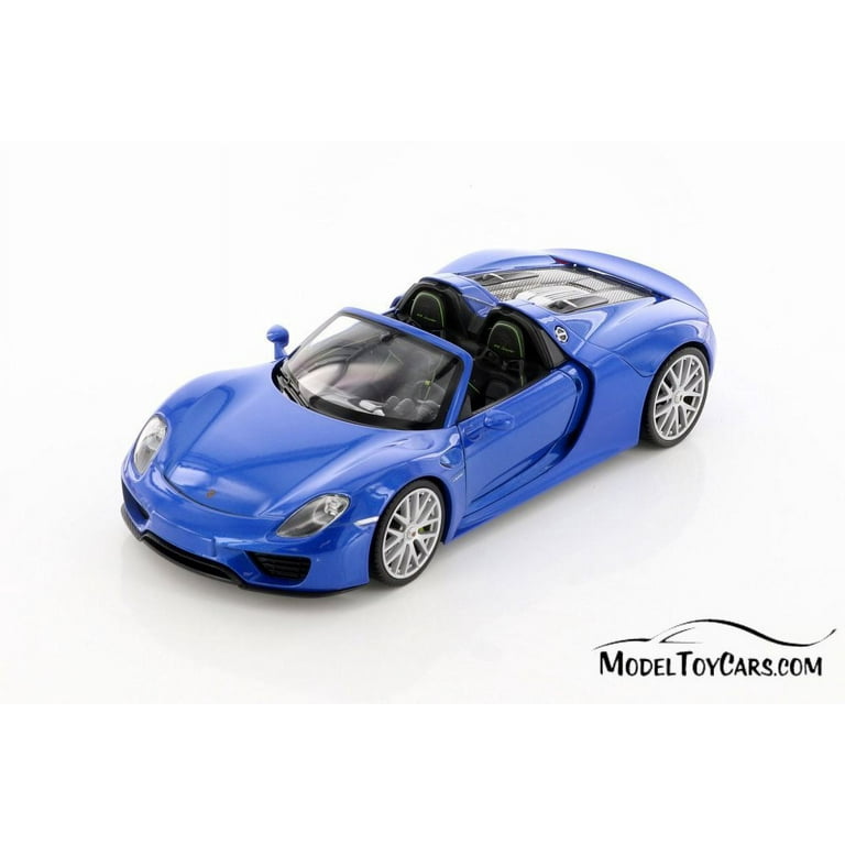 Porsche 918 Spyder Convertible, Blue - Welly 24055HC/4D - 1/24