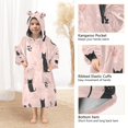 thumbnail image 4 of Wearable Blanket with Sleeves and Pocket Oversized Hooded Sweatshirt 3-14 YR Black Cat and Cat's Paw S, 4 of 7