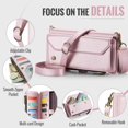 thumbnail image 6 of TECH CIRCLE for Samsung Galaxy S25 Ultra Case, Women men Multi-Function Wallet Case with Stand RFID Blocking Featuring Magnetic Closure Zipper S Pen Holder includes Shoulder Strap Wrist Strap,Pink, 6 of 7