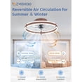 thumbnail image 4 of Ventilador de Techo ZMISHIBO 50 cm 6 Velocidades Luz LED 110V, 4 of 7