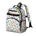 thumbnail image 2 of Colorful Cartoon Dinosaurs Landscape Cute School Backpack Bag for School with Padded Back and Adjustable Shoulder Straps 15.25"x11.5"x5.25", 2 of 5