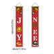 thumbnail image 3 of Cortina de puerta de pareado navideño - Cubierta de puerta de poliéster en pack de 2 con agujeros colgantes, decoración navideña roja y verde de 30x180 cm para festividades y fiestas de primavera, 3 of 6