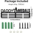 thumbnail image 2 of Daddy's Medal Hanger Display Holder Sport Iron Hook Running Basketball Rack Soccer Softball Holder Frame Medal Hanger Awards Ribbon Cheer for 60+ Metal Medal Wall Hanger, 2 of 9
