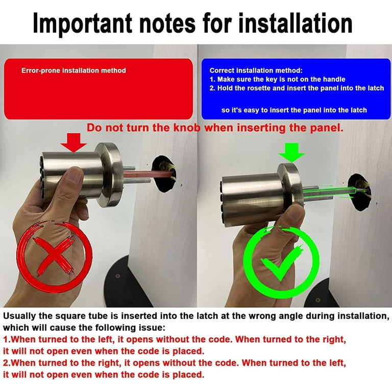 BOTHSTAR Keypad Door Knob with Key,Keyless Entry Door Lock, Code 