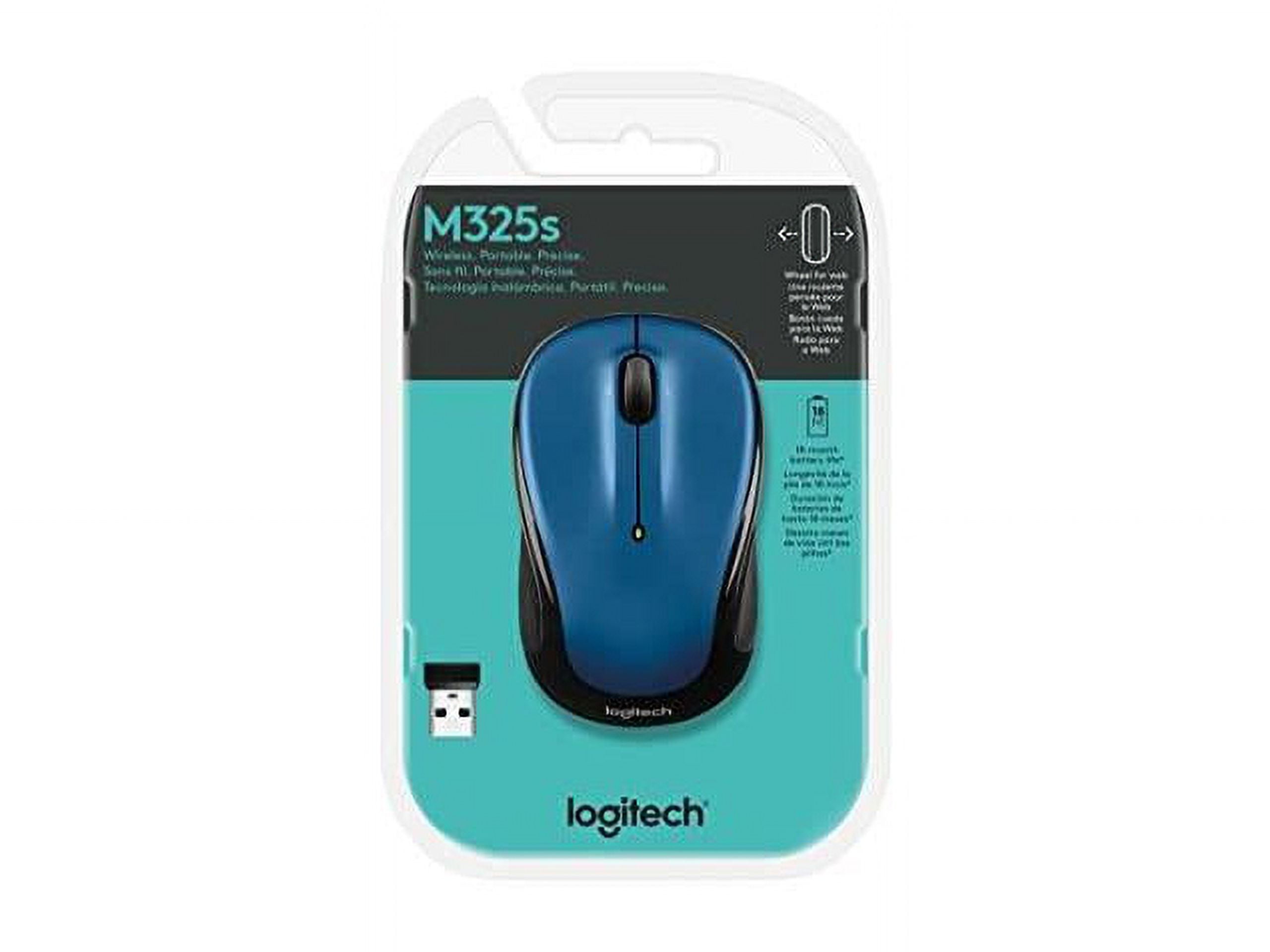 Logitech Portable Compact M325s Wireless Mouse, 2.4 GHz USB