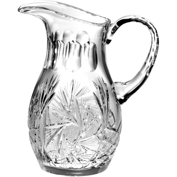 Barski - Hand Cut - Mouth Blown - Crystal Pitcher - 52oz. - 10.25" height - Made in Europe
