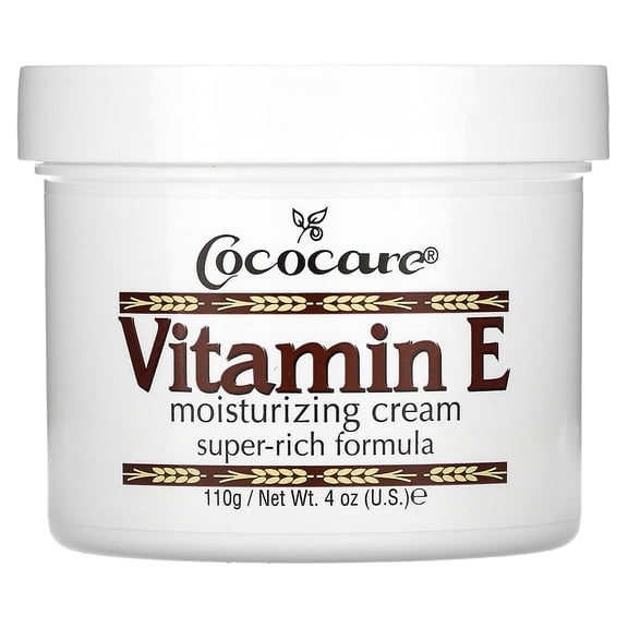 Cococare Vitamin E Moisturizing Cream | Super-Rich Hydrating Face & Body Cream – 4 oz