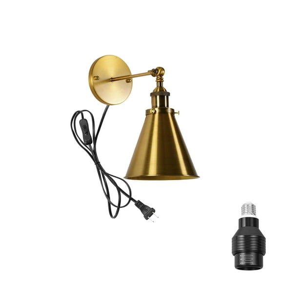 KAYYELAMP Hook Mounted Plant Light Full Spectrum 4500K 10W Adjusted Angle & Light Beam Range 15-60 Degree Vintage Gold Wall Lamp for Indoor Plants Flowers Growing