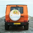 thumbnail image 6 of Naloa Corgi In The Shower Cap Bathing PVC Leather Spare Tire Wheel Cover for Car Truck SUV Camper Trailer Universal Fit many size17 inch, 6 of 6