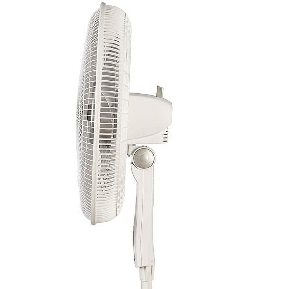 Lasko 18" High-Performance 3-Speed Remote Control Pedestal Fan, White, S18300
