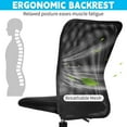 thumbnail image 4 of Mid Back Mesh Office Chair with Lumbar Support, Armless Swivel Task Chair for Small Spaces, Black, 4 of 9