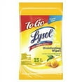 Lysol Sanitizing Disinfectant Wipes, Travel Size, Lemon Scent, 6 Pack
