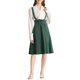 thumbnail image 2 of FALDA SUSPENDIDA CUTE PARA MUJERES, CORSÉ DE CINTURA ALTA, FALDA CORTA SKATER MINI EN VERDE OSCURO, 2 of 7