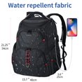thumbnail image 2 of Mochila de viaje para portátil VANKEAN de 17,3", resistente al agua, negra, 2 of 8