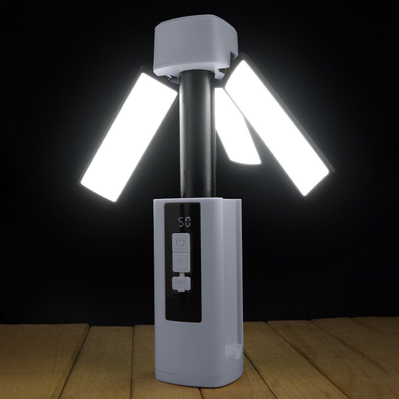 Rechargeable Camping Lantern, Foldable Waterproof Tent Light With Telescopic Design And Three Adjustable Lighting Modes, Portable Flashlight For Camping, Hiking, Emergency And Outdoor Use