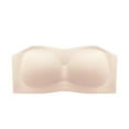 thumbnail image 2 of Push Up Sports Bras for Women Woman Ladies Bra Without Underwire Strapless Bra Lingerie Underwire Bras Everyday Bras V-Neck Lace Bra Hook and Eye Closure Push-up Bra Style Y-103 , Beige S, 2 of 4