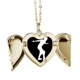 thumbnail image 1 of Black patinar deporte silueta Collar colgante en forma de melocotón con alas Unbranded M, 1 of 3