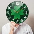 thumbnail image 4 of Dreamtimes Vintage St. Patrick's Day Shamrock Round Wall Clock, 12 Inch Silent Battery Operated Quartz Analog Quiet Desk Clock for Home,Office,School,Cafe, 4 of 7