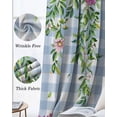 thumbnail image 3 of Easter Rabbits Blackout Curtains for Bedroom Living Room Darkening Curtains 63 Inches Long Spring Cute Bunny Eggs Flowers Leaf Blue Plaid Window Curtain 2 Panels Set Window Treatment Drapes 52"x63", 3 of 9
