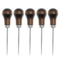 thumbnail image 1 of 5pcs Wooden Scratch Awls Sewing Awls for Handsewing Leather Craft Sewing Tools, 1 of 5