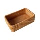 thumbnail image 2 of Cesto de almacenamiento de ratán tejido a mano de mesa cuadrado para ordenar comestibles, 2 of 11