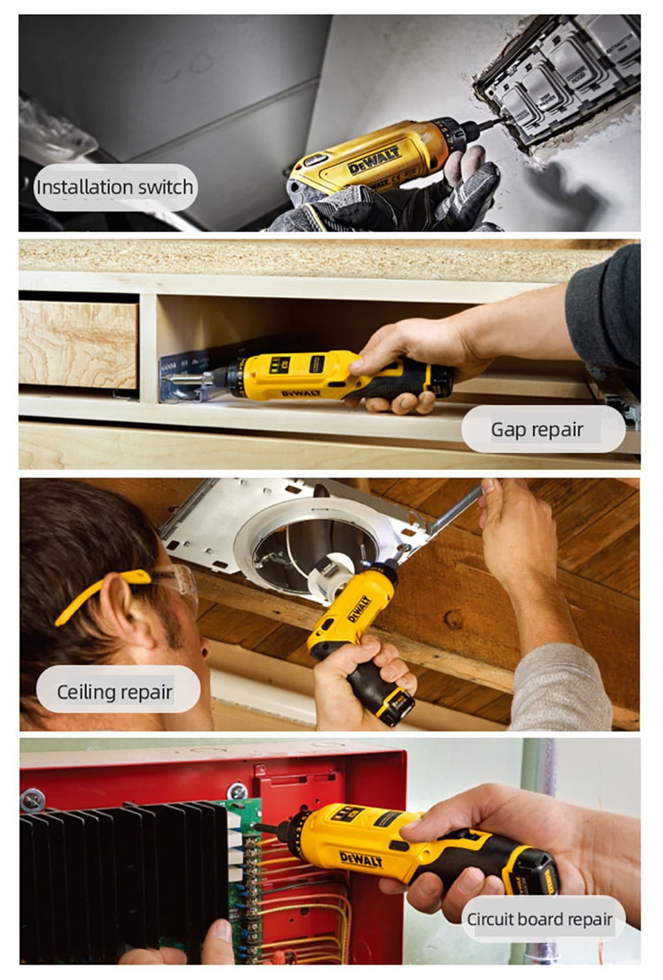 DEWALT DCF680 Mini Electric Screwdriver Set Smart Cordless USB Rechargeable Power Tools
