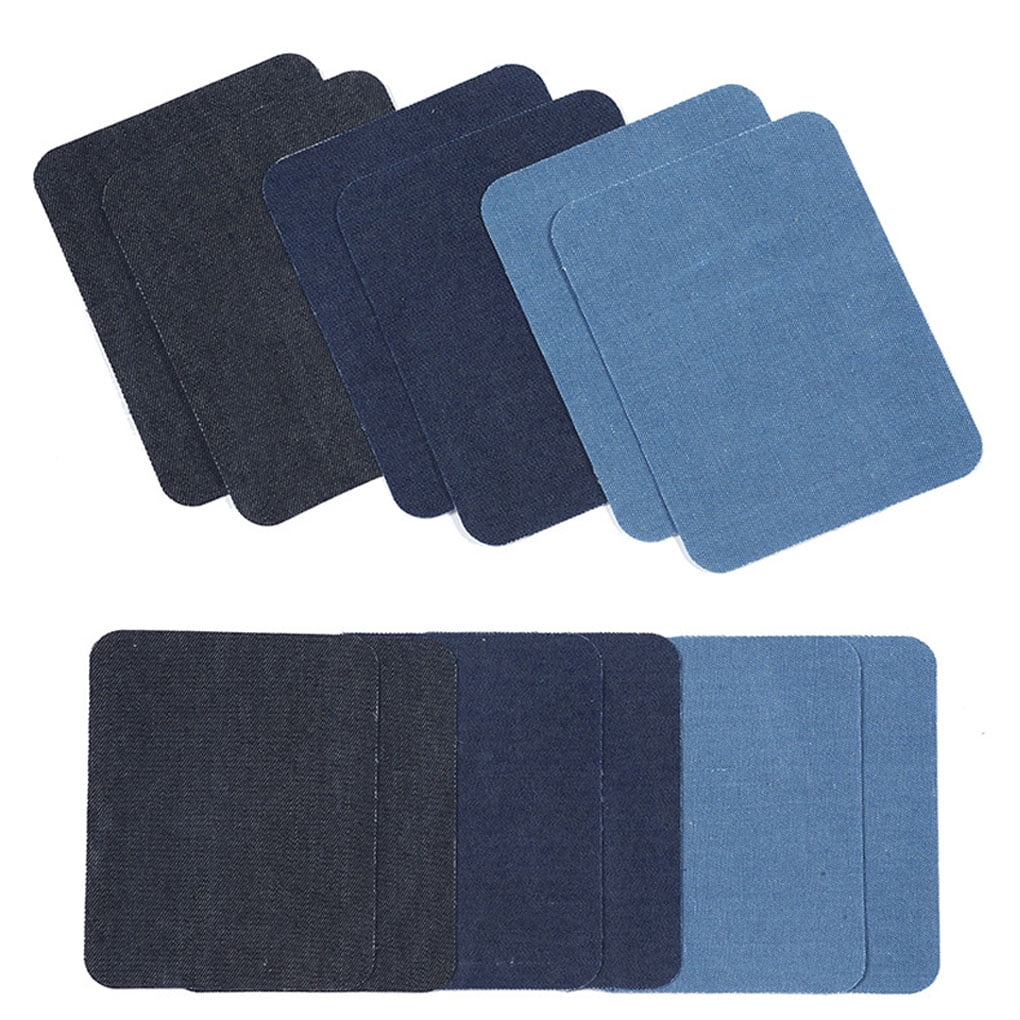 ABIDE Pack of 12 Denim Patch DIY Clothing Outside Inside Ornament Self-adhesive Patches Thickened Sewing Pants Jeans Repair Shirt