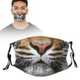 thumbnail image 2 of Visage d'Animal Drôle Réutilisable Lavable avec Motifs de Tigre Chat Chien Singe Cochon pour Enfants et Adultes, 2 of 5