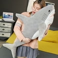 thumbnail image 4 of SHAR Giant Shark Stuffed Plush Pillow Stuffed Blue Shark P, 4 of 4