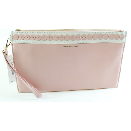 Michael Kors - Michael Kors NEW Pink Leather Extra-Large Analise Clutch Purse Bag - 0