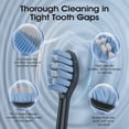 thumbnail image 5 of OasiSmile Sonic Electric Toothbrush Set for Adults with Travel Case, 6 Brush Heads, 100-Day Battery Life, 5 Modes 42000 VPM Rechargeable Power Toothbrush, Black, 5 of 8