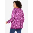 thumbnail image 4 of Woman Within Plus Size Perfect Printed Long-Sleeve V-Neck Tee, 4 of 6