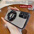 thumbnail image 3 of Gradient Glitter CD Ring Holder Phone Case For Samsung Galaxy A05 A15 A25 A35 A55 A05S A04S A14 A24 A34 A54 5G A73 A53 A33 Cover, 3 of 5