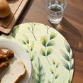 thumbnail image 3 of Sage Green Leaves Round 13 Inch Placemats Set of 8, Summer Botanical Farmhouse Leaf HeatResistant Non Slip Place Mats for Dining Table, Wipeable Braided Kitchen Table Mats for Housewarming, 3 of 9