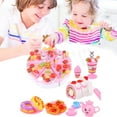 thumbnail image 2 of 99 PCS Pretend Role Play Kitchen Toy Happy Birthday Cake Food Cutting Set Kids, 2 of 9