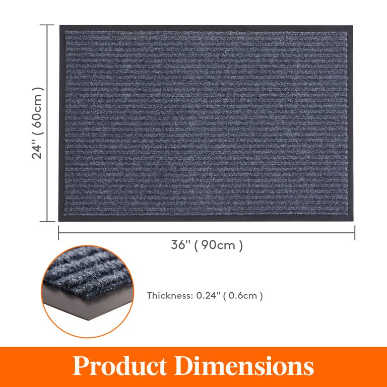 Sardfxul Semi Circle Waterproof Door Mats Washable Non-Slip PVC