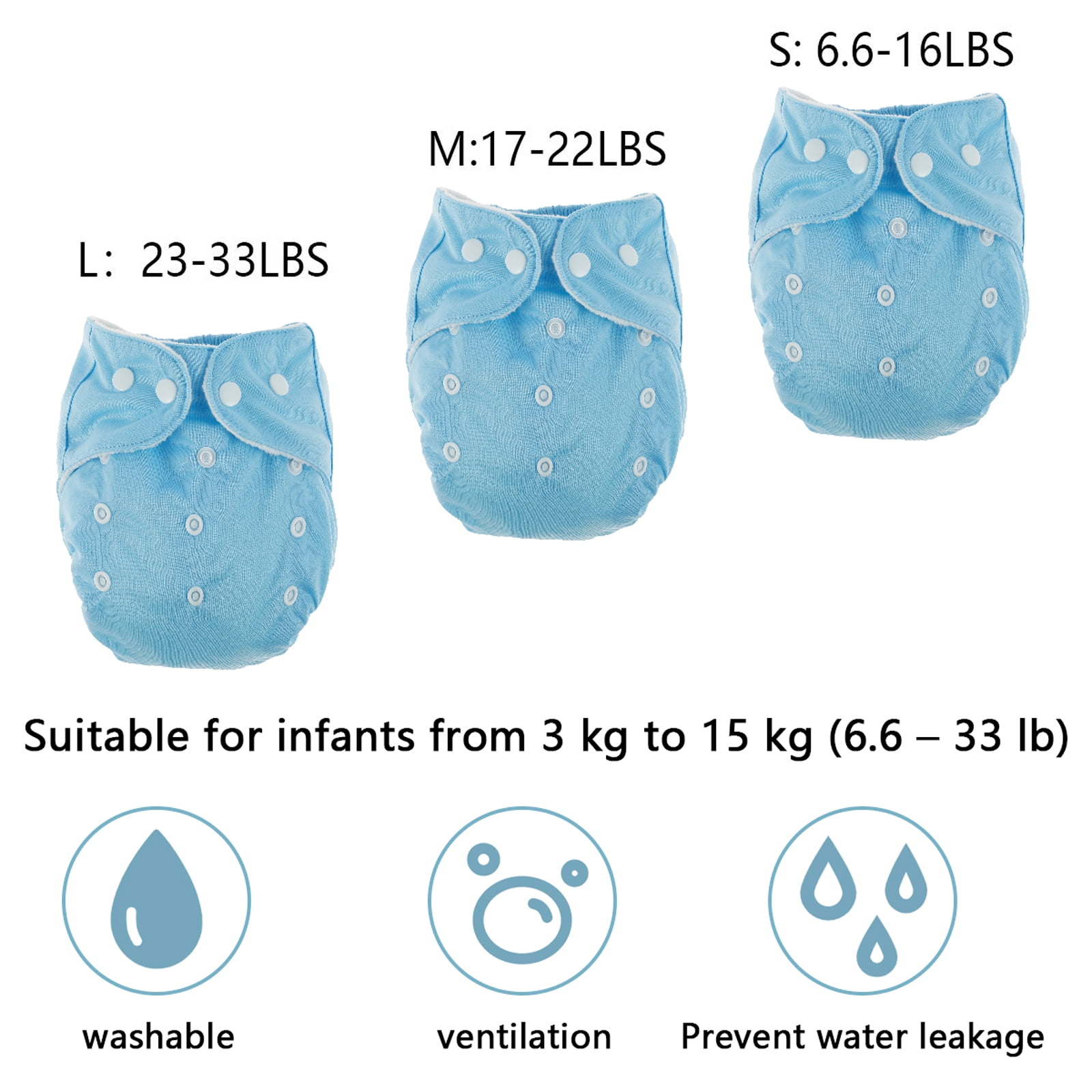 14Pcs Baby Cloth Diapers Reusable Washable Baby Cloth Nappies Adjustable Newborn Cloth Diapers Absorbent Cloth Nappies Comfortable Cloth Diapers Upgraded version - granular fleece