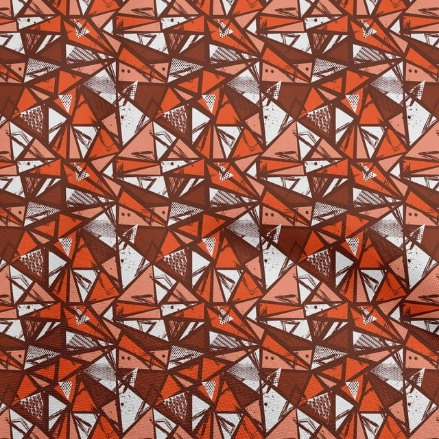 oneOone Cotton Jersey Orange Fabric Abstracts Sewing Craft Projects Fabric Prints By Yard 58 Inch Wide