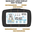 thumbnail image 3 of Mistaha Wireless Backlit Touchscreen Digital Weather Station Clock with Temperature and Humidity Monitoring, Window Opening Reminder, and Data Recording - Black 5003, 3 of 6