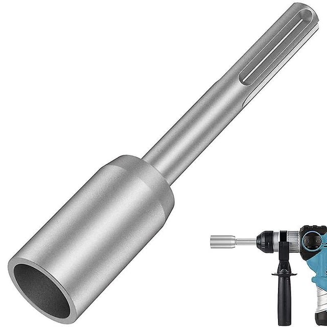 SDS-Max Ground Rod Driver, 30mm Heavy Duty Steel Drill Driver, Compatible with Rotary Hammer Drill Ground Rods (1.18")