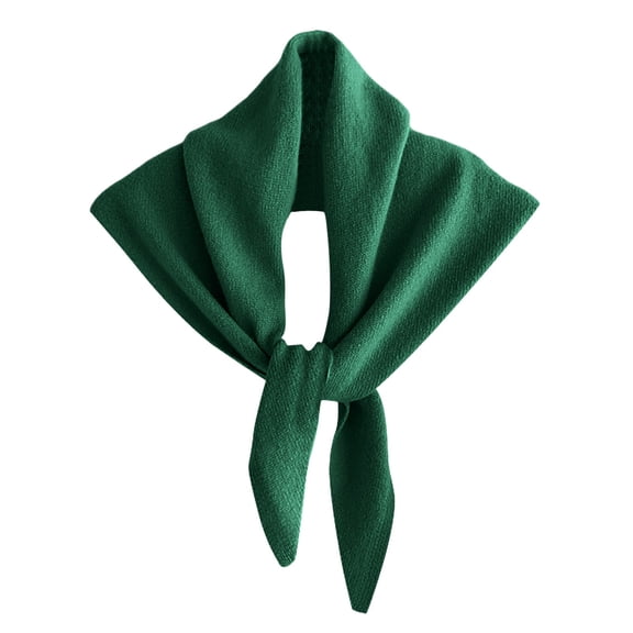 HNMKIU Triangle head scarf for women Shawl Wrap Soft Knitted Multifunctional Fashion Neckwear Elegant Headwear for All Seasons and Occasions 03_Green,One Size